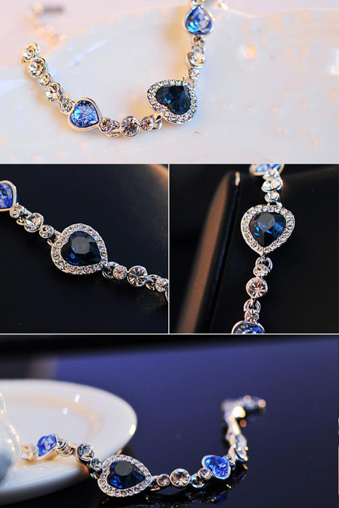 Фото товара 15915, браслет с синими камнями